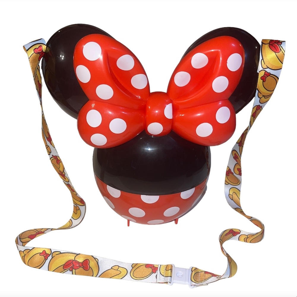 Disney Parks Minnie Mouse 90TH Anniversary Popcorn Bucket 2019 w/ Strap - Picture 1 of 15